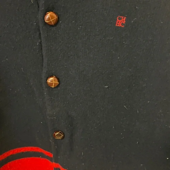 Carolina Herrera Navy and Red Men's Cardigan - Picture 3 of 7